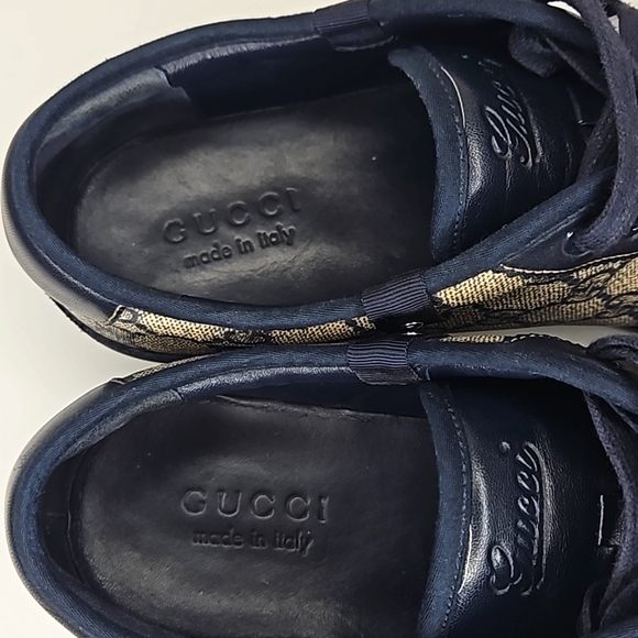 Authentic GUCCI Monogram Supreme Sneakers Men's size 10.5 Sneakers - Picture 10 of 16